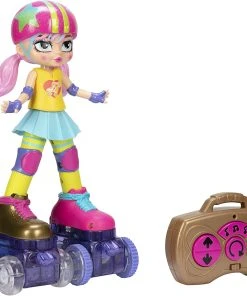 Rock N Rollerskate Doll Rainbow Riley Light Up Remote Control Rollerskating Doll