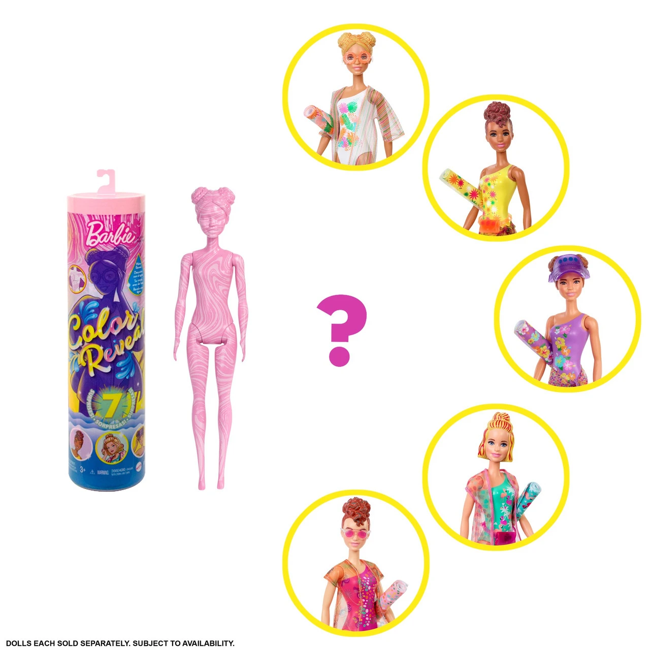 Barbie Color Reveal Dolls 5 Barbie Color Reveal Dolls - Image 3