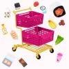 Our Generation Shopping Cart With Groceries Set