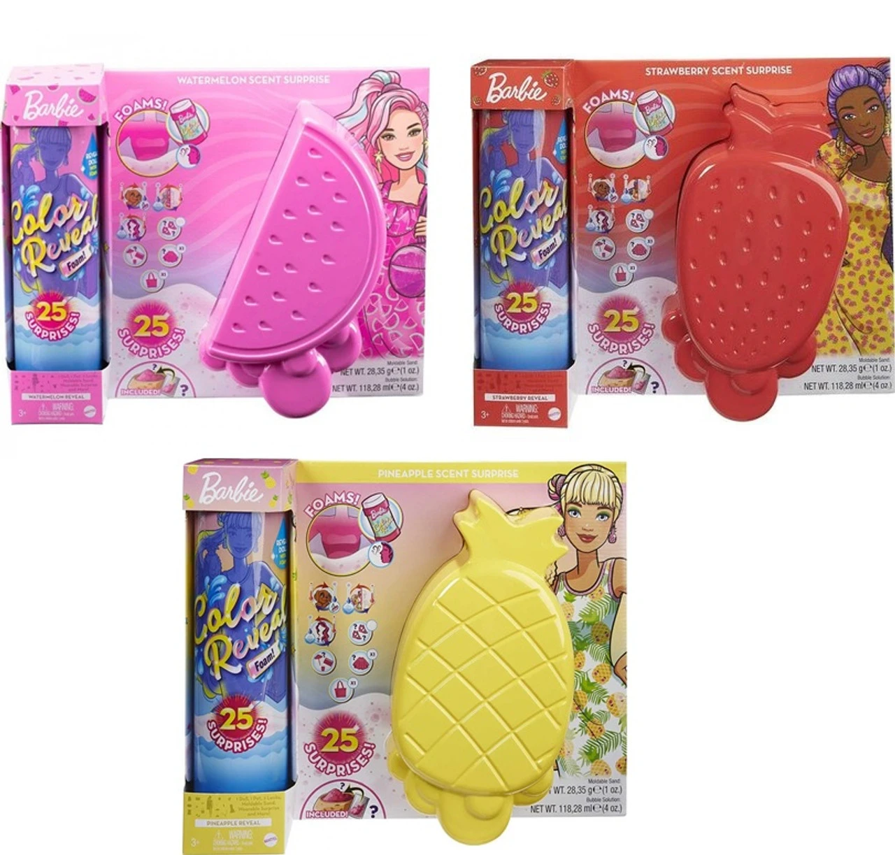 Barbie Ultimate Color Reveal Dolls 3 Barbie Ultimate Color Reveal Dolls