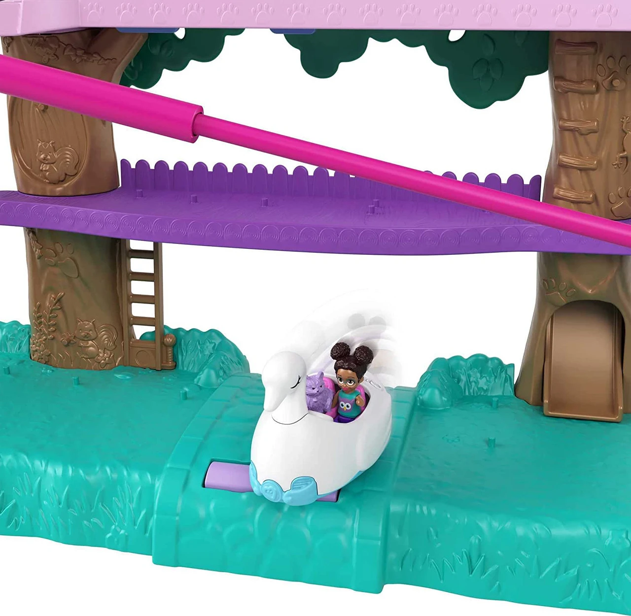 Polly Pocket Pollyville Pet Adventure Treehouse Playset 6 Polly Pocket Pollyville Pet Adventure Treehouse Playset - Image 4