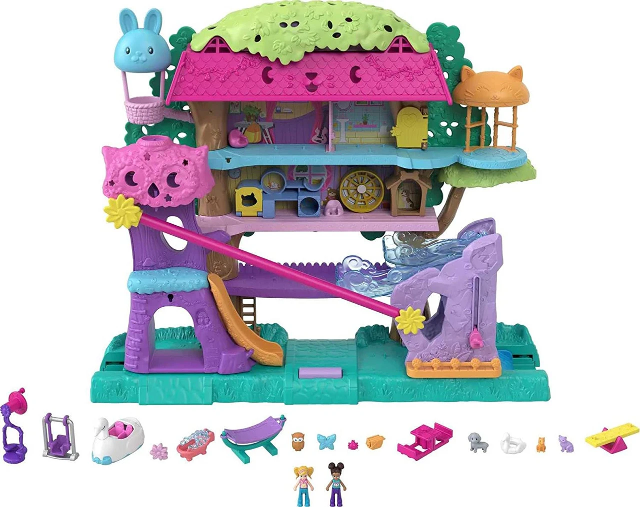 Polly Pocket Pollyville Pet Adventure Treehouse Playset 3 Polly Pocket Pollyville Pet Adventure Treehouse Playset
