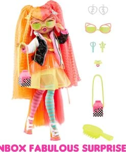 L.O.L. SURPRISE! OMG Fierce Neonlicious Fashion Doll -Barbie Shop 81SoY1Sc L. AC SL1500 74851.1668657569