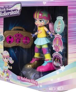 Rock N Rollerskate Doll Rainbow Riley Light Up Remote Control Rollerskating Doll -Barbie Shop 8 68217.1663912084