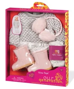 Our Generation Winter Style - Sweater Dress Outfit -Barbie Shop BD30252 PKG 98359.1619161034