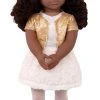 Our Generation Haven Doll W/Dress & Gold Sequin Cardigan -Barbie Shop BD31089 DP A 13485.1604928097