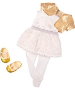 Our Generation Haven Doll W/Dress & Gold Sequin Cardigan -Barbie Shop BD31089 DP B 86993.1604928089