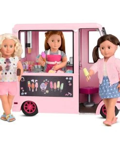 Our Generation Sweet Stop Ice Cream Truck - Pink -Barbie Shop BD37363 DP B HS 87921.1619148033
