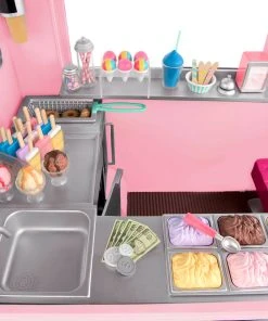 Our Generation Sweet Stop Ice Cream Truck - Pink -Barbie Shop BD37363 DP F HS 78940.1619148032