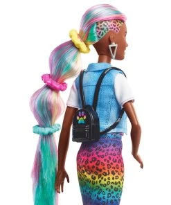 Barbie Leopard Rainbow Hair Dolls -Barbie Shop GRN82 Enhanced A Inset3 US INTL 81801.1652673859