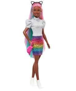 Barbie Leopard Rainbow Hair Dolls -Barbie Shop GRN82 OP 21 165 53615.1652673858