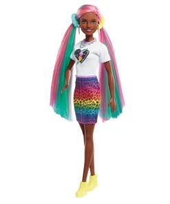 Barbie Leopard Rainbow Hair Dolls -Barbie Shop GRN82 OP 21 233 81164.1652673858