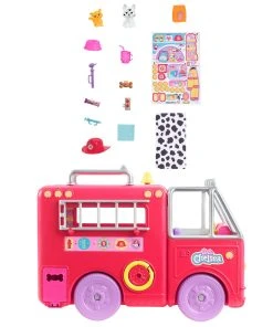 Barbie Chelsea Fire Truck Vehicle -Barbie Shop HCK73 Enhanced A Inset5 US INTL 70870.1652675280