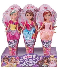 Sparkle Girlz 10.5in Super Sparkly In Cone - Princess Cone Doll -Barbie Shop Sparkle Girls Cone Princess PDQ In Pack 00183.1596437417