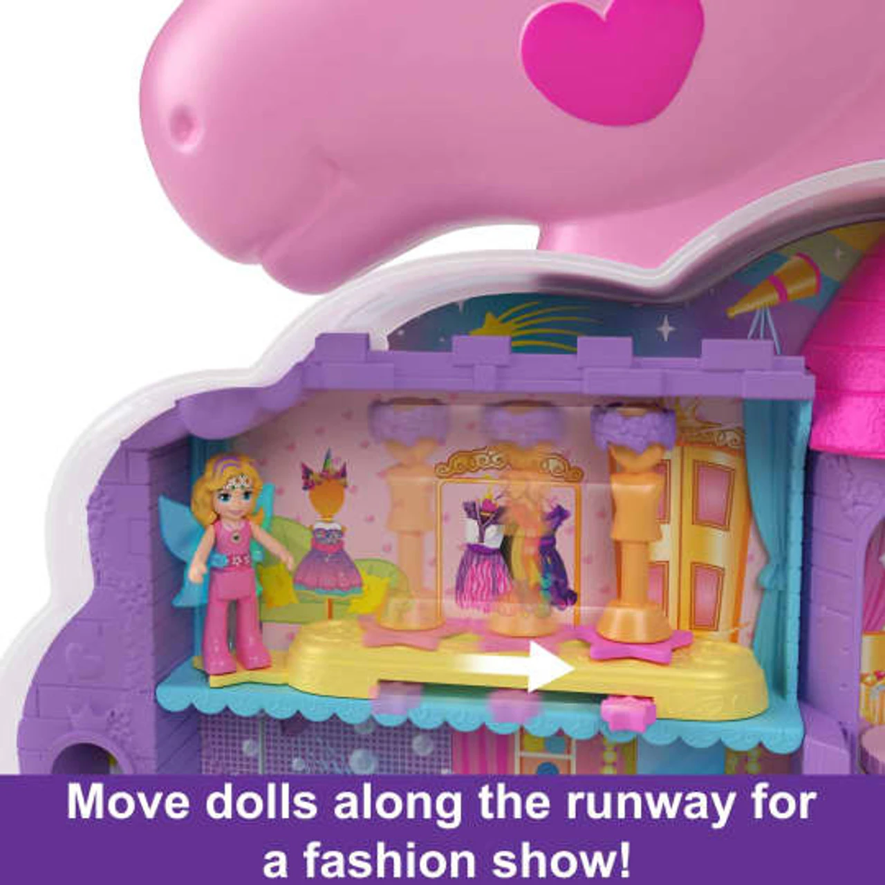 Polly Pocket Rainbow Unicorn Salon Playset 5 Polly Pocket Rainbow Unicorn Salon Playset - Image 3