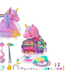 Polly Pocket Rainbow Unicorn Salon Playset