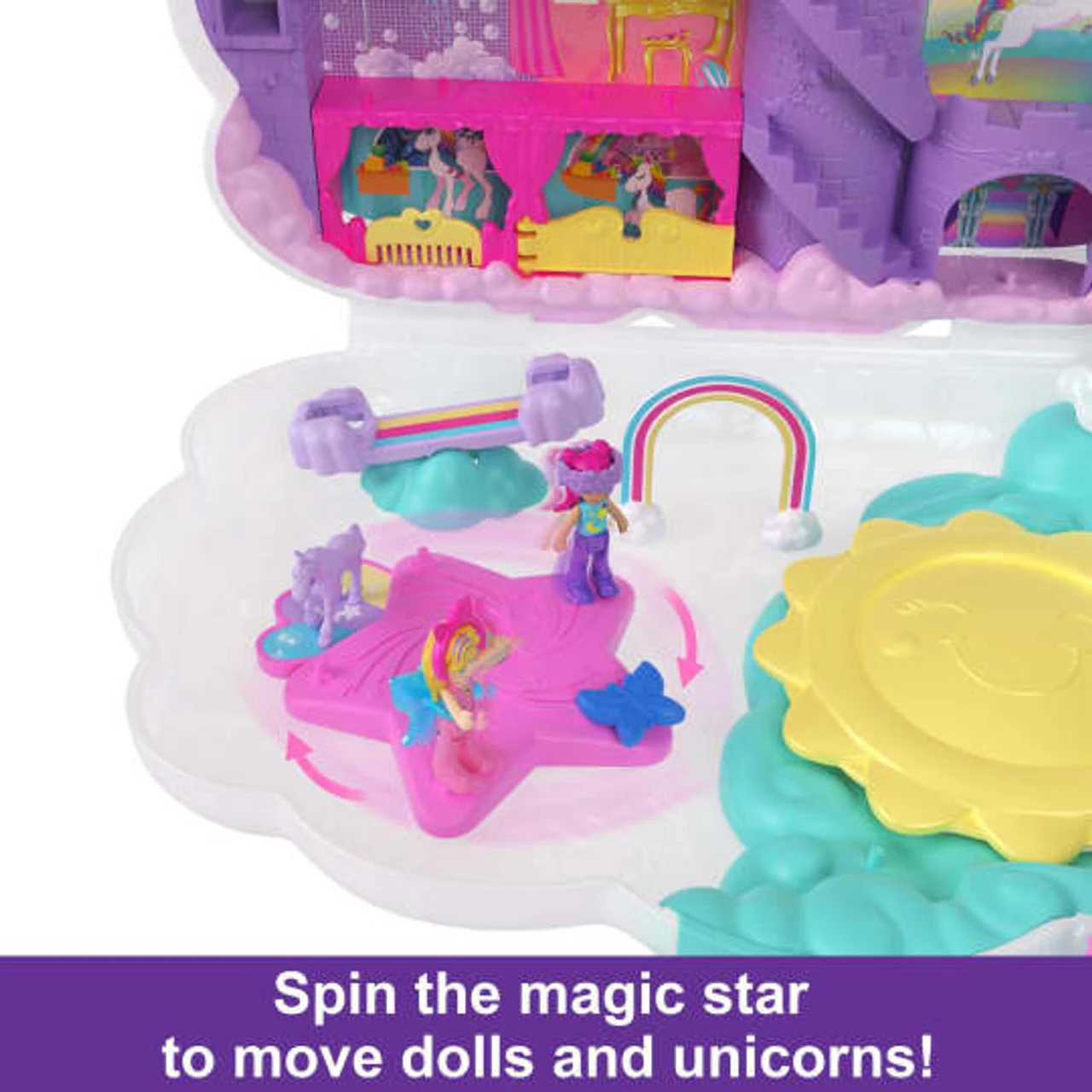 Polly Pocket Rainbow Unicorn Salon Playset 6 Polly Pocket Rainbow Unicorn Salon Playset - Image 4